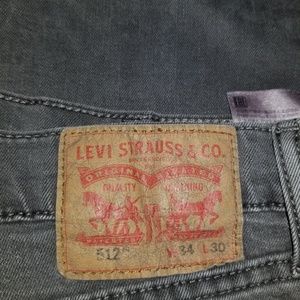Levi 512tm slim taper fit stretch jeans